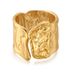 Irregular stacking ring color preservation business fashion OL ladies retro ring modern style real gold electroplating_voghion.com