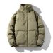 Chaqueta de invierno gruesa para hombre, abrigo de algodón con forro polar, estilo urbano, abrigo acolchado extragrande con cuello alto_voghion.com
