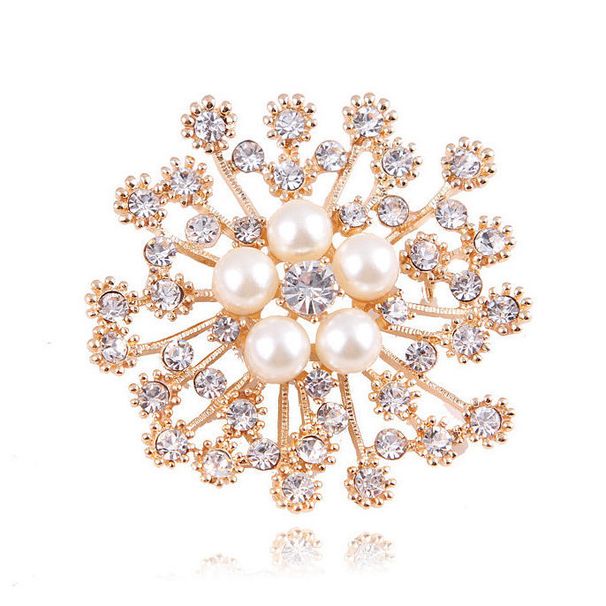 Koreanischen stil mode alle spiel handgemachte kristall farbige diamanten voller diamant blume große perle brosche weibliche pin_voghion.com