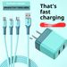 3-in-1 Datenladegerät-Set mit 1-zu-3-Ladekopf, universellem USB-Multifunktions-Handykabel_voghion.com