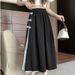 Vintage-Inspired Slim Fit V-Neck Crop Top With A-Line Button Skirt Set – Elegant & Flattering Outfit For Women_voghion.com