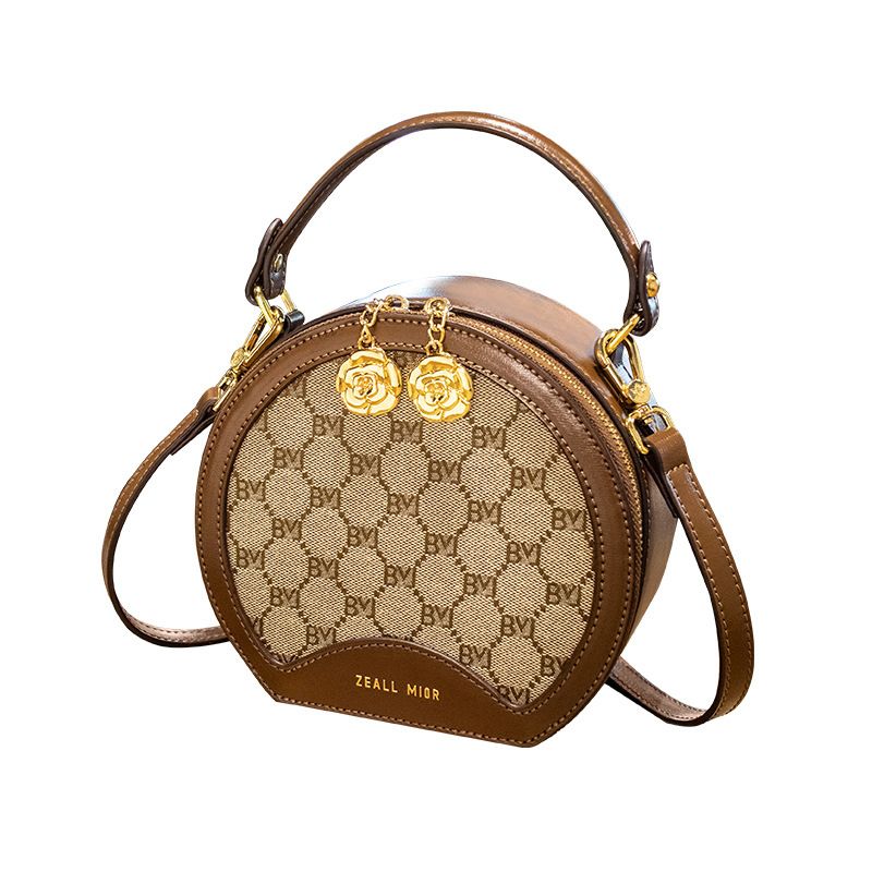 Female Bag Crowd 2023 New Handheld Small Round Bag Popular Online Popular Fashion Versatile One Shoulder Crossbody Bag Trend_voghion.com