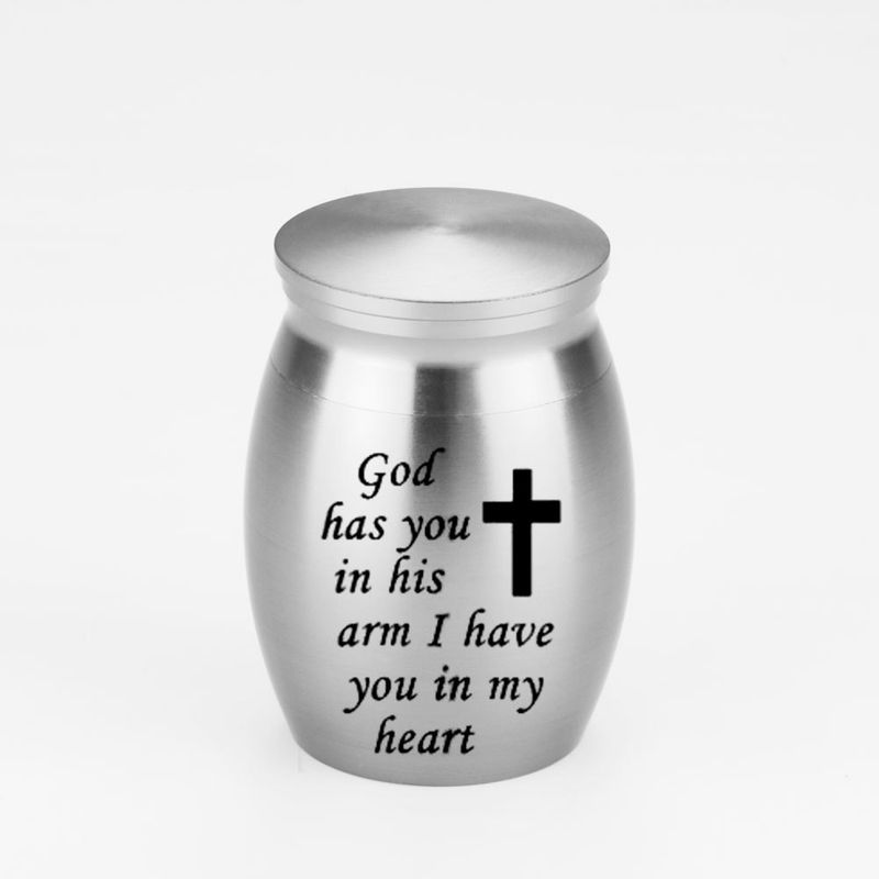 Women's Jewelry Pet Urn Memorial Hair Jar Cat Dog God Has You In His Lettering Church Ornaments_voghion.com