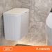 Lillian Bathroom Trash Can With Lid Narrow Spaces, Wall-Mounted, No Installation Needed, Storage Bin For Toilet And Kitchen,_voghion.com