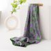 Confezione regalo da donna primaverile ed estiva, sciarpe a fiori, edizione coreana viola e verde, scialle con protezione solare in seta di gelso fresca_voghion.com