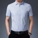 Summer New Men's Sho Sleeved Shi, Business Casual Formal Wear, Pure Cotton, Middle-aged, No Ironing, Loose White_voghion.com