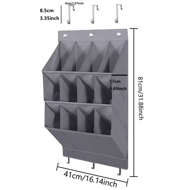 Door Storage Hanging Bag Wall Mounted Shoe Bag Bedroom Multi Layer Sundries Sorting Non Woven Fabric Collection Hanging Bag_voghion.com