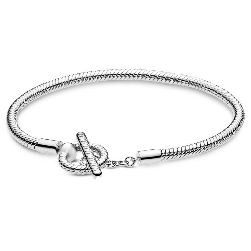 Charm Bracelets New Basic Chain Round OT Buckle Snake Bone Chain Bracelet Snake Bone Chain DIY Cartoon Beaded Jewelry_voghion.com
