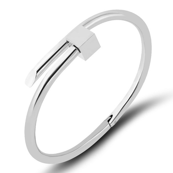 Bracciale unisex con chiodi a grana semplice in acciaio inossidabile con mattoni multipli_voghion.com