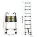 8.5FT Telescopic Ladder, Telescopic Aluminum Alloy Multi-purpose Folding Telescopic Ladder With Hooks And Triangular Support Frame, Suitable For Outdoor Work At Home Or RV_voghion.com