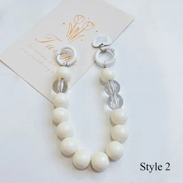 INS Fashion Perlen Lanyard Anti-Lost Armband für Handyhülle Handgelenkband Auto Schlüsselanhänger Niedlicher Telefonanhänger_voghion.com