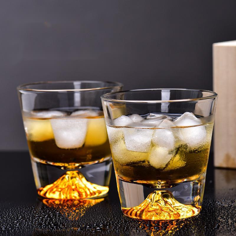 Fujiyama Cup Gift Box Set, Heat Resistant Crystal Handmade Whiskey Glass, Couple Cup, Japan_voghion.com