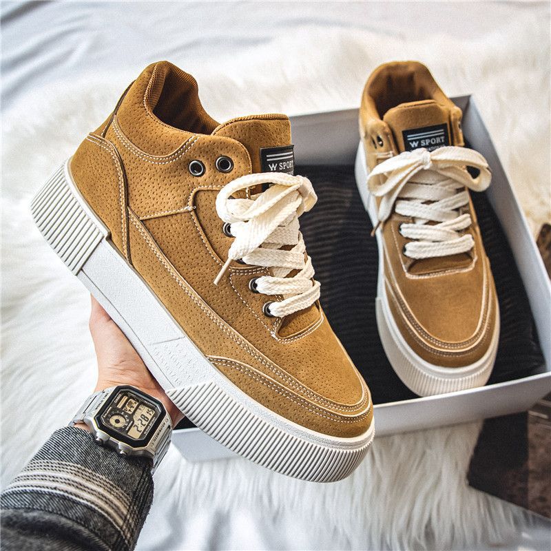 Scarpe alte da uomo, scarpe sportive in stile britannico nuove autunnali 2024, stivali Martin da uomo di media altezza_voghion.com