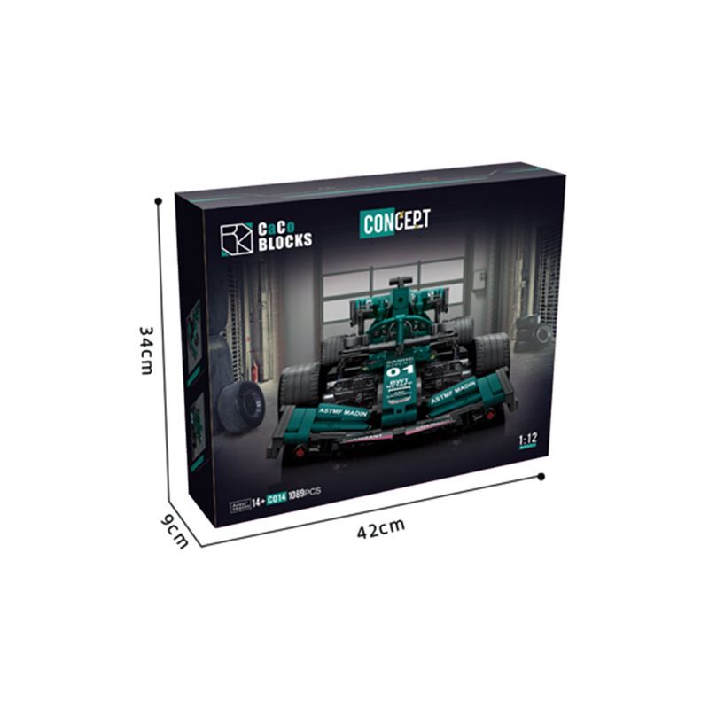 Kakou C014 Technology Machinery Formula F1 Racing Assembly Model Small Particle Puzzle Insertion Block Car C016_voghion.com