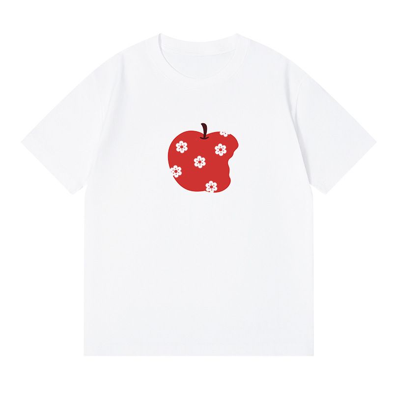 Maglietta corta semplice con scollo rotondo per donna, ampia, estiva, in cotone, a mezza manica, casual, alla moda_voghion.com