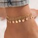 New Accessories Charming Gold Circle Fringe Multi layered Women's Bohemian Beach Feet Chain_voghion.com