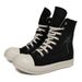 Versatile Hexagram Trendy Sneakers RO High Top Height Increasing Breathable Five-Pointed Star Canvas Shoes For Men And_voghion.com