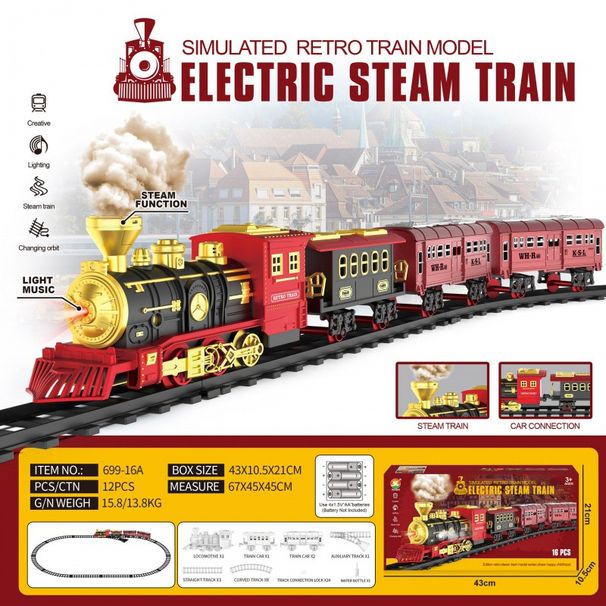 Train électrique son et lumière peut accrocher l'arbre de Noël voiture de piste de Noël jouet cadeau de train de Noël_voghion.com