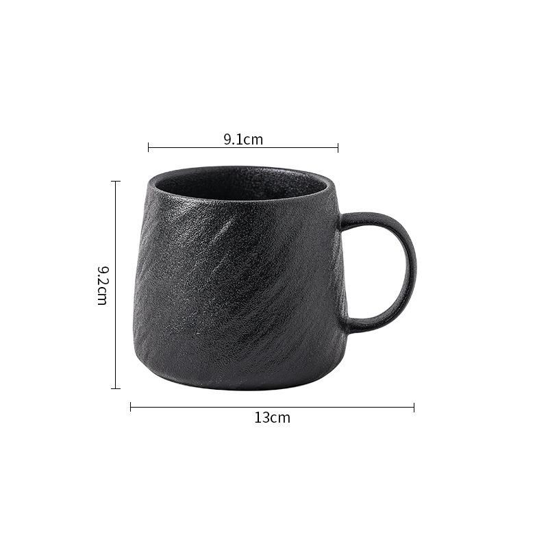 Minimalist Rock Pattern Household Couple Mugs Ceramic Large Capacity Drinking Niche Men's Water Tea Cups_voghion.com