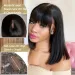 Kuerz, glat Bob-Perücke mat Pony, 3x1, Lace Front, brasilianesch, natierlech Hoer_voghion.com