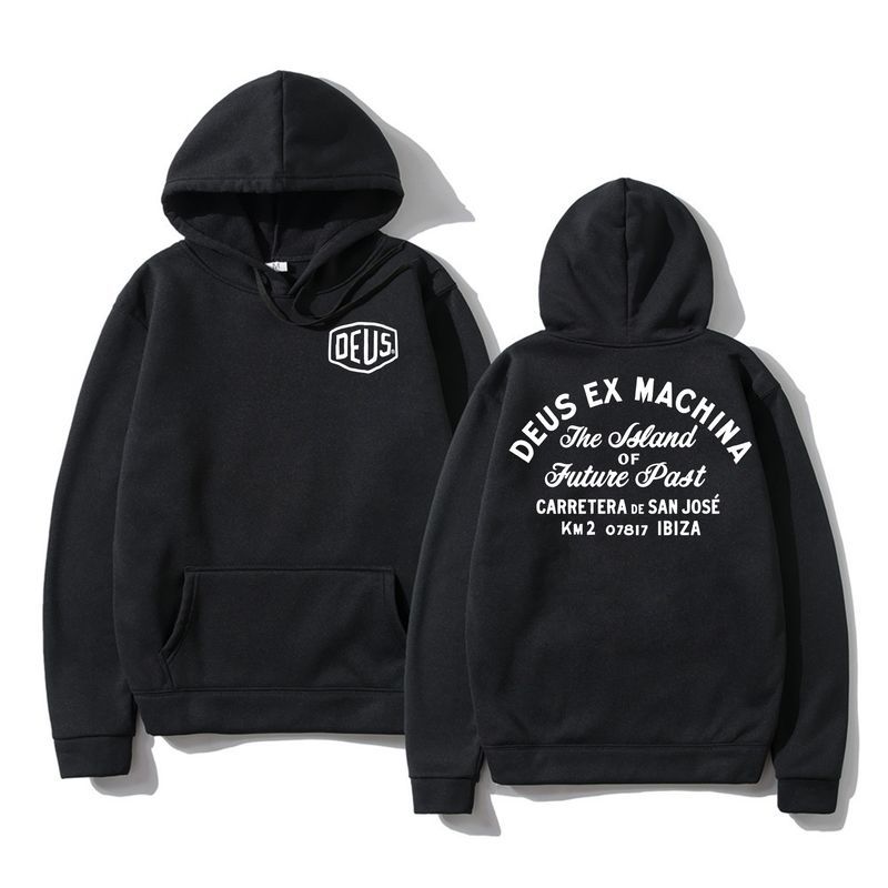 Ny oversized herre- og Deus ex hine Skull Fashion Graphic sweatshirt dame langærmet unisex hættetrøje_voghion.com