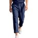 Pantaloni da uomo in lino, traspiranti, comodi, color cachi, dritti, casual, leggeri (cachi chiaro, blu chiaro, marrone) - S/M/L/XL/XXL_voghion.com