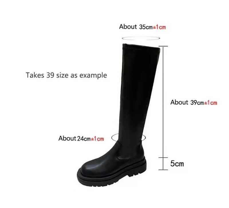 Platform over knee boots women's slimming high elastic boots knight boots wedges long boots_voghion.com