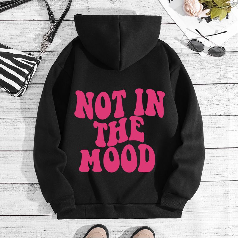 Sudadera de hombre The Mood con capucha estampada, cuello trasero y sudadera de terciopelo_voghion.com