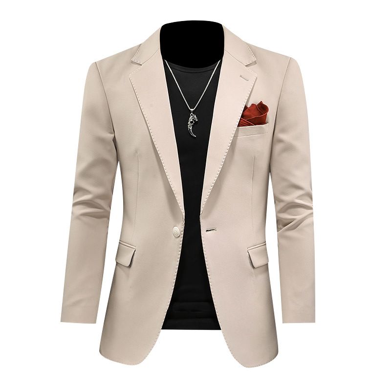 Herreklær Herre fritidsdress stor størrelse slim-fit dressjakke Herremote kjekk ensfarget liten dress_voghion.com