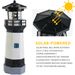 Solar LED Rotating Lighthouse Lamp - Waterproof Resin Outdoor Decor For Garden & Camping, 360° Beacon Effect, Auto Dusk-to-Dawn Sensor_voghion.com