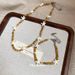 Titanium Steel Shell Stone Starfish Beaded Necklace Bracelet Beach Vacation Style Clavicle Chain Light Luxury High-end_voghion.com