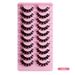 False eyelashes 10 pairs of large roll natural fiber curl eyelashes thick natural_voghion.com