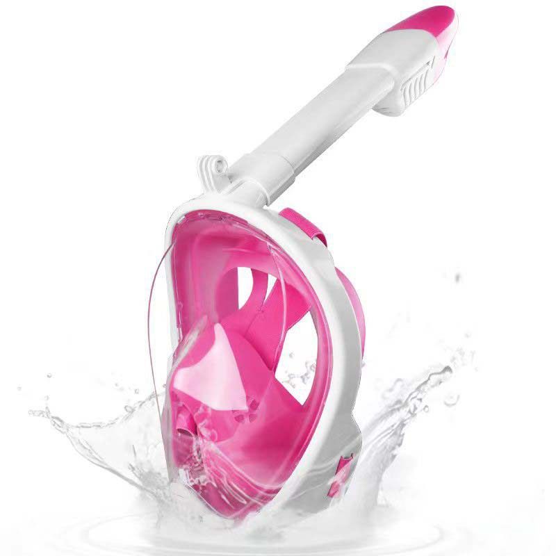 Single Tube voll trocken Schnorchelmaske fir Kanner Tauchspigel mat grousse Frame_voghion.com