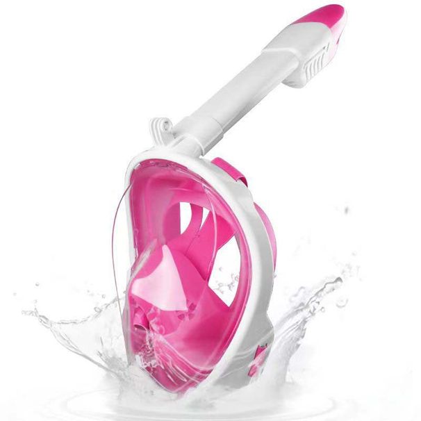 Single Tube voll trocken Schnorchelmaske fir Kanner Tauchspigel mat grousse Frame_voghion.com