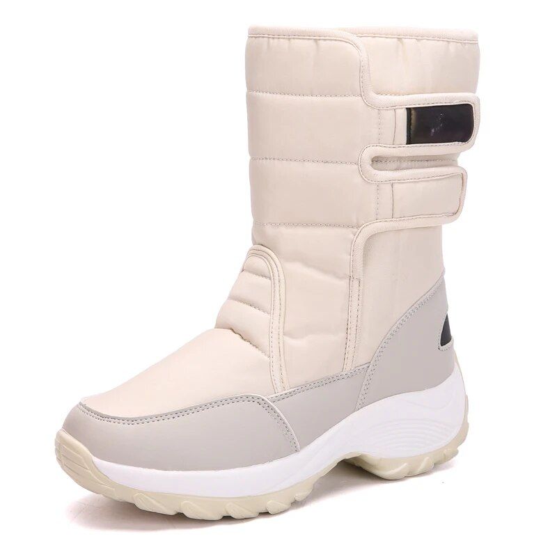HZCL Nei High-Top Kottengschong mat waarme Dammeschong aus Veloursleder a Schnéistiefelen mat laange Läifer am Wanter_voghion.com