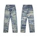 Digital Direct Injection 3D Printing Destroyed Erosion Jeans Niche Wide Leg Men's And Women's Trousers_voghion.com