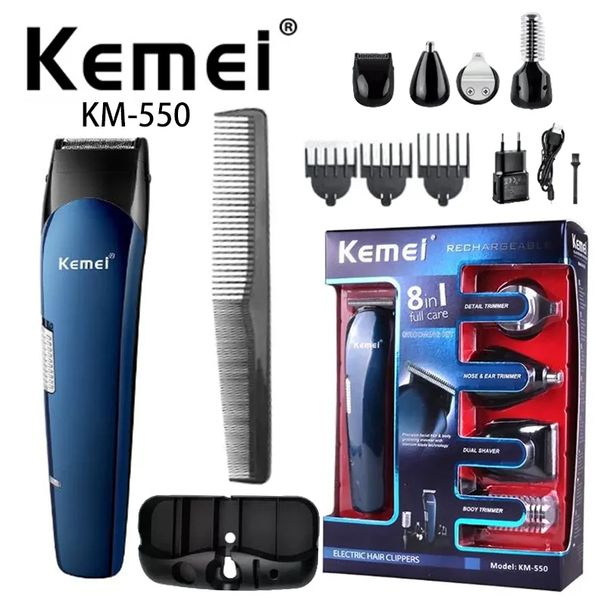 Kemei KM-550 Set di tagliacapelli elettrico multi-testa ricaricabile professionale per rasoio per naso all'ingrosso_voghion.com
