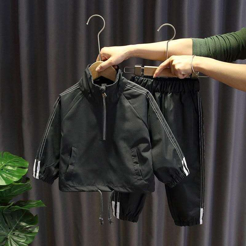 Boys' Spring and Two Piece 2023 Autumn New Sports Set Handsome Baby Foreigner Korean Version Casual Trend_voghion.com