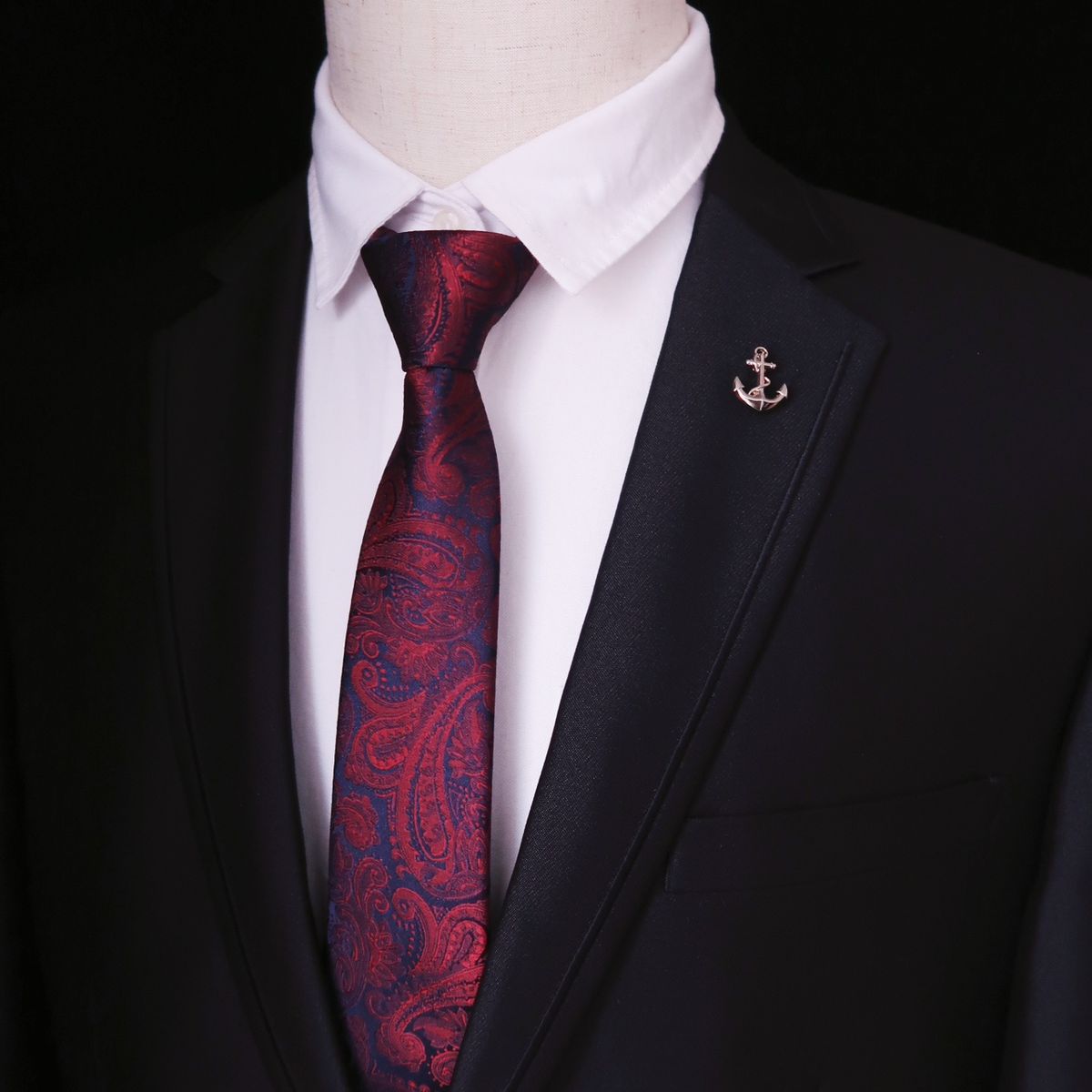 Herenpak revers speld gepersonaliseerde kleine kraagknoop eenvoudige anker overhemdkraag retro kleine broche mode pak corsage_voghion.com