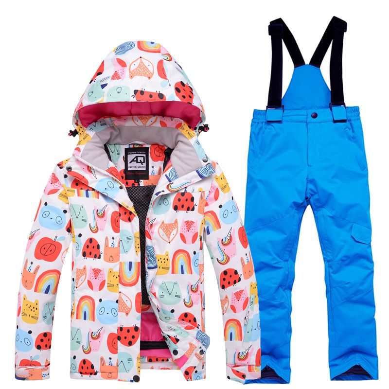 NOKO - Novos conjuntos de trajes de esqui para snowboard e esqui duplo para meninas, trajes de esqui para bebês ao ar livre, grossos e quentes_voghion.com