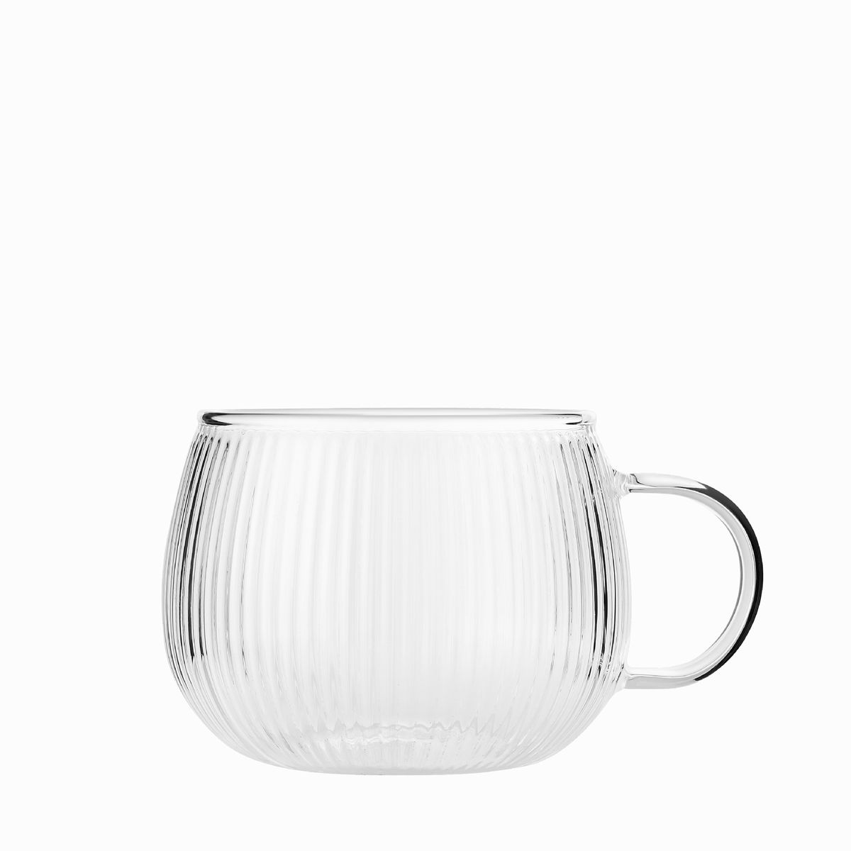 Hitzebeständiger moderner Kaffeebecher aus Glas mit Henkel – Kürbis-Design im japanischen Stil, ideal für Zuhause, das Büro und als Geschenk_voghion.com