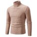 2024 Men's Knitwear Sweater Fashion Trend Casual Thread Clothes Personalized Top High Collar Bottom Shirt_voghion.com