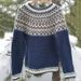 Women's Stylish 3D Jacquard Knit Sweater - Loose Fit Round Neck Pullover With Color Block Design, Comfortable Polyester Blend_voghion.com