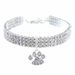 Pet Collar Diamond-Encrusted Mixed Color Supplies Paw Elastic Cat Dog Necklace Accessories Cross-Border E-commerce_voghion.com