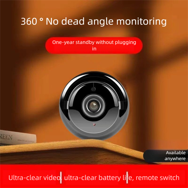 Tak-Çalıştır Kablosuz Gözetim 5G Kamera Akıllı Monitör 360 Derece Ölü Açı İç Mekan Ağ Bağlantısı Yok Cep Telefonu_voghion.com