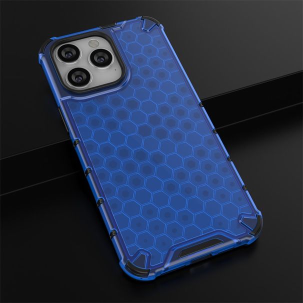 Honeycomb Clear Stødsikkert Etui Til Hybrid TPU Transparent Armor Cover iPhone 7 8 Plus 11 12 13 14 15 Pro Max_voghion.com