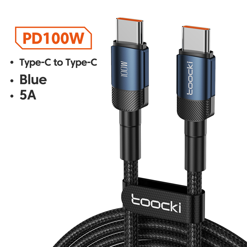 Pd 100W Toocki 60W C veida uz C tipa kabelis ātrās uzlādes kabeļa datu kabelis_voghion.com