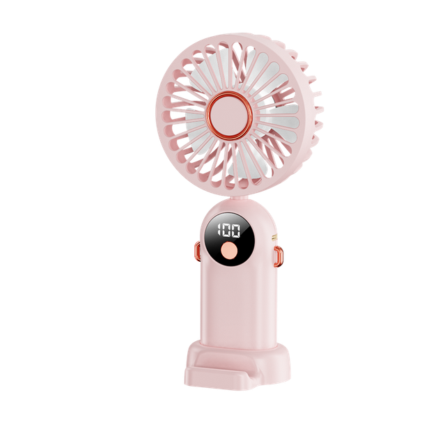 Ventilatore portatile pieghevole, display digitale a LED Ventilatore portatile silenzioso USB di grandi dimensioni, con 2400 mAh ricaricabile a 5 velocità_voghion.com