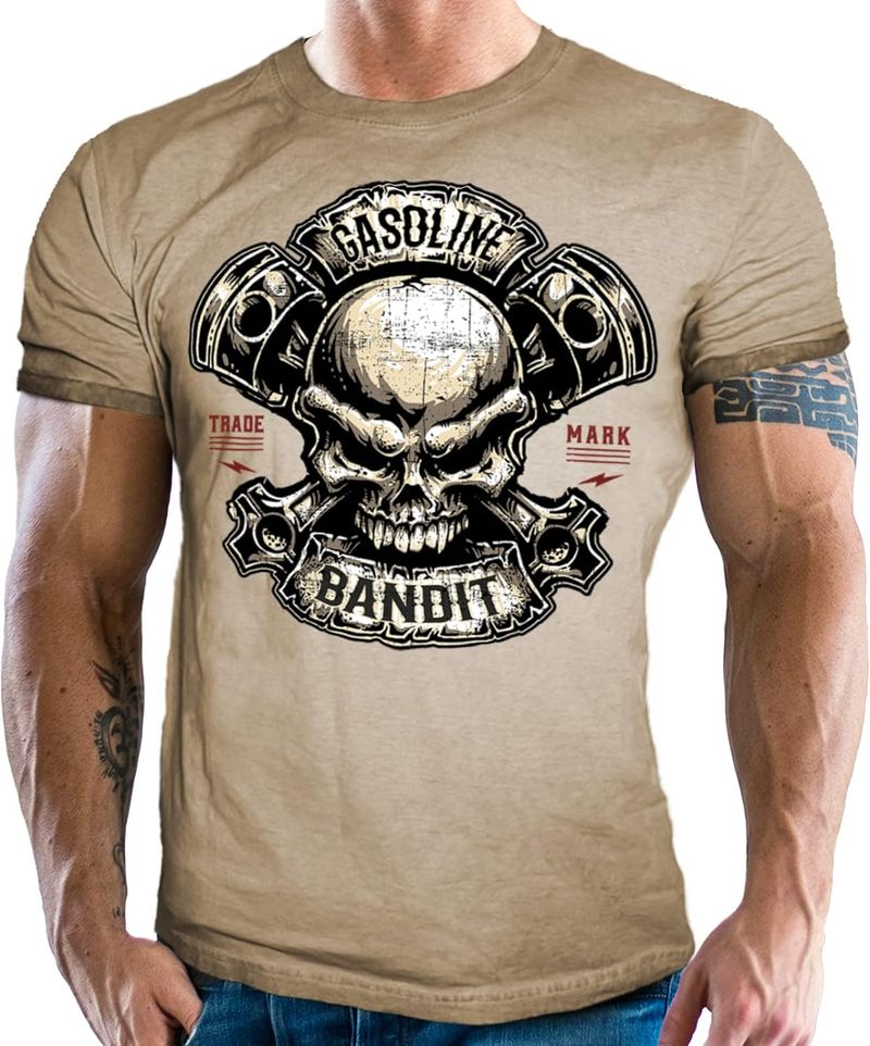 Maglietta Biker Racer Piston Skull_voghion.com