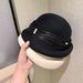 2025 New Women's Winter Wool Beret, Flap Design, French Elegance, Silk And Linen Blend Bowler Hat_voghion.com